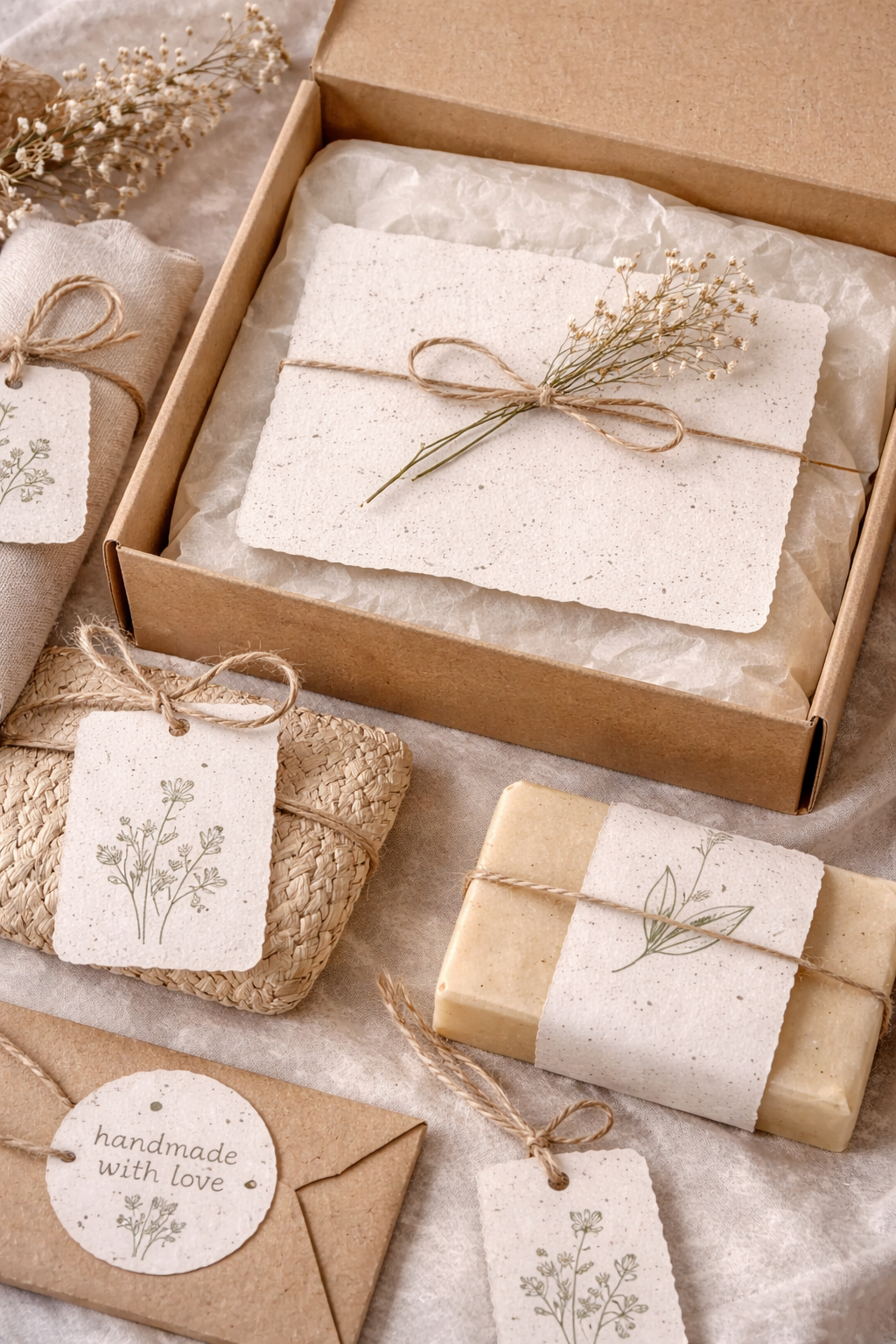 Imagen a pantalla completa de papel hecho a mano para boda